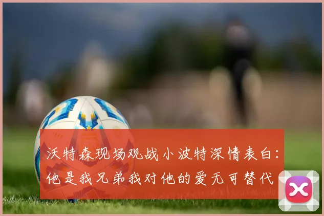 沃特森现场观战小波特深情表白：他是我兄弟我对他的爱无可替代